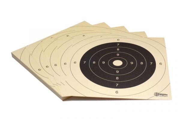 20-100 Stück Zielscheiben X-Battle Papier 120g/m² 45x45 cm 