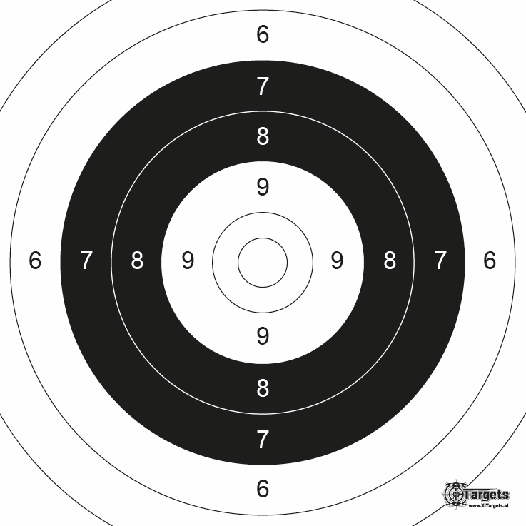 standard target with black center from 0 07