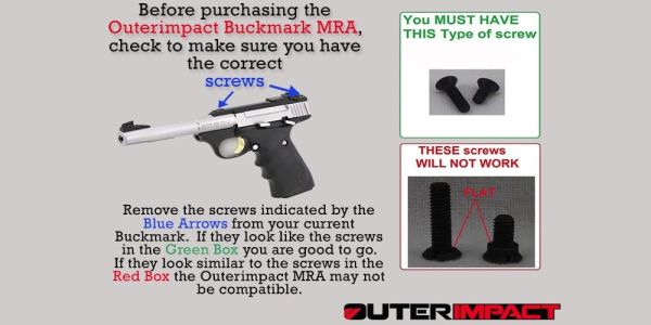 Red Dot Montage Browning Buck Mark M.R.A.